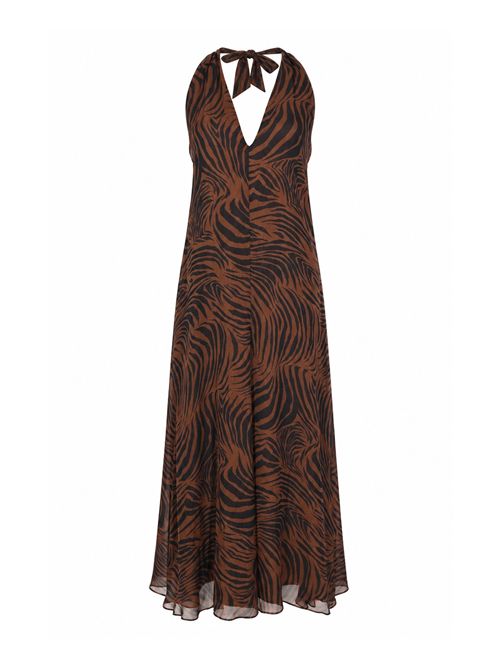 Abito MSTSALICE in chiffon di seta stampato Marrone MAX MARA STUDIO | 2616221092600002